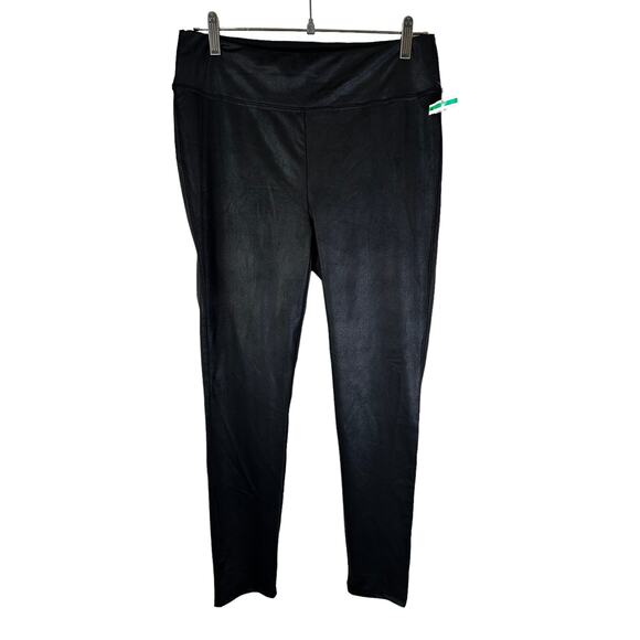 NYDJ New Women's Coated Leggings Pants High Rise Black Size Small - Picture 1 of 10